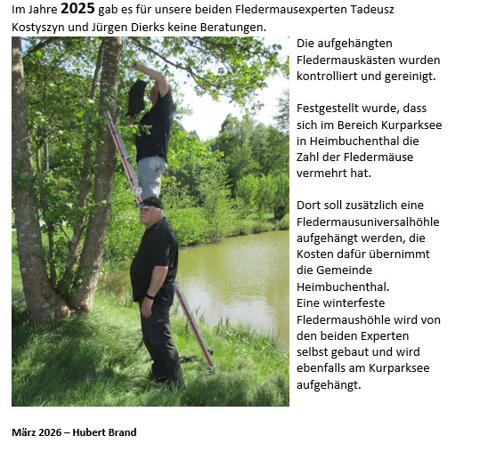 Vogel- und Fledermausschutz, Arbeitskreis Natur Spessart